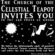 The Church of the Celestial Teapot - Russell's teapot T-shirt